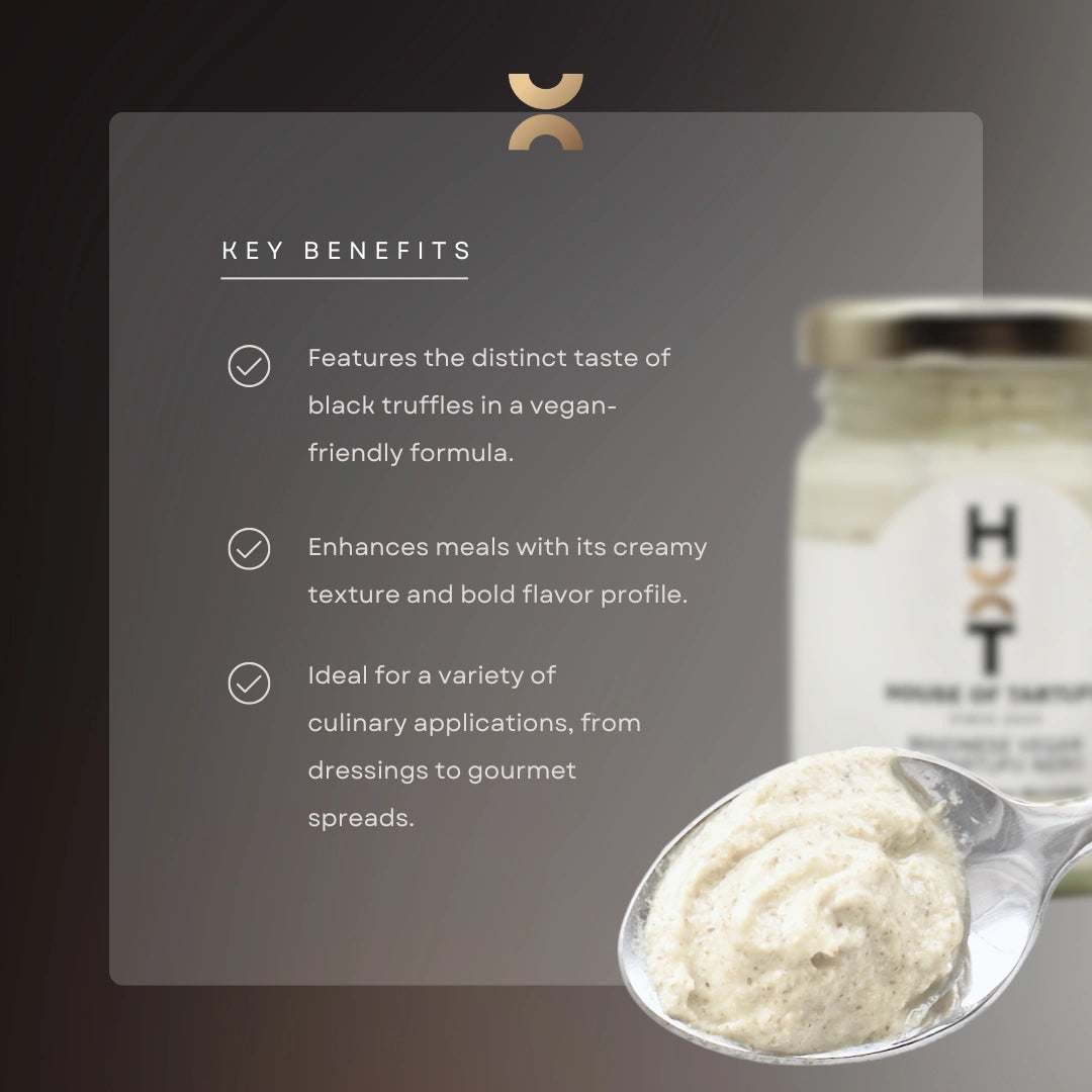 Mayonnaise végétalienne à la truffe noire